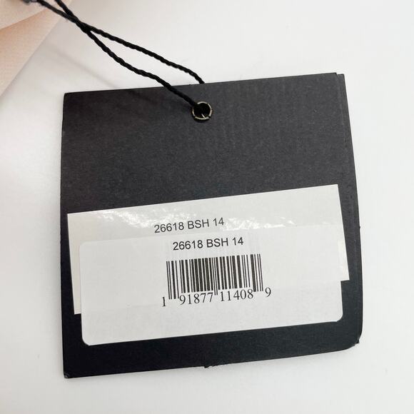 NEW IEENA For Mac Duggal‎ Womens 14 Bow Halter Criss-Cross Column Gown Blush - Picture 13 of 16